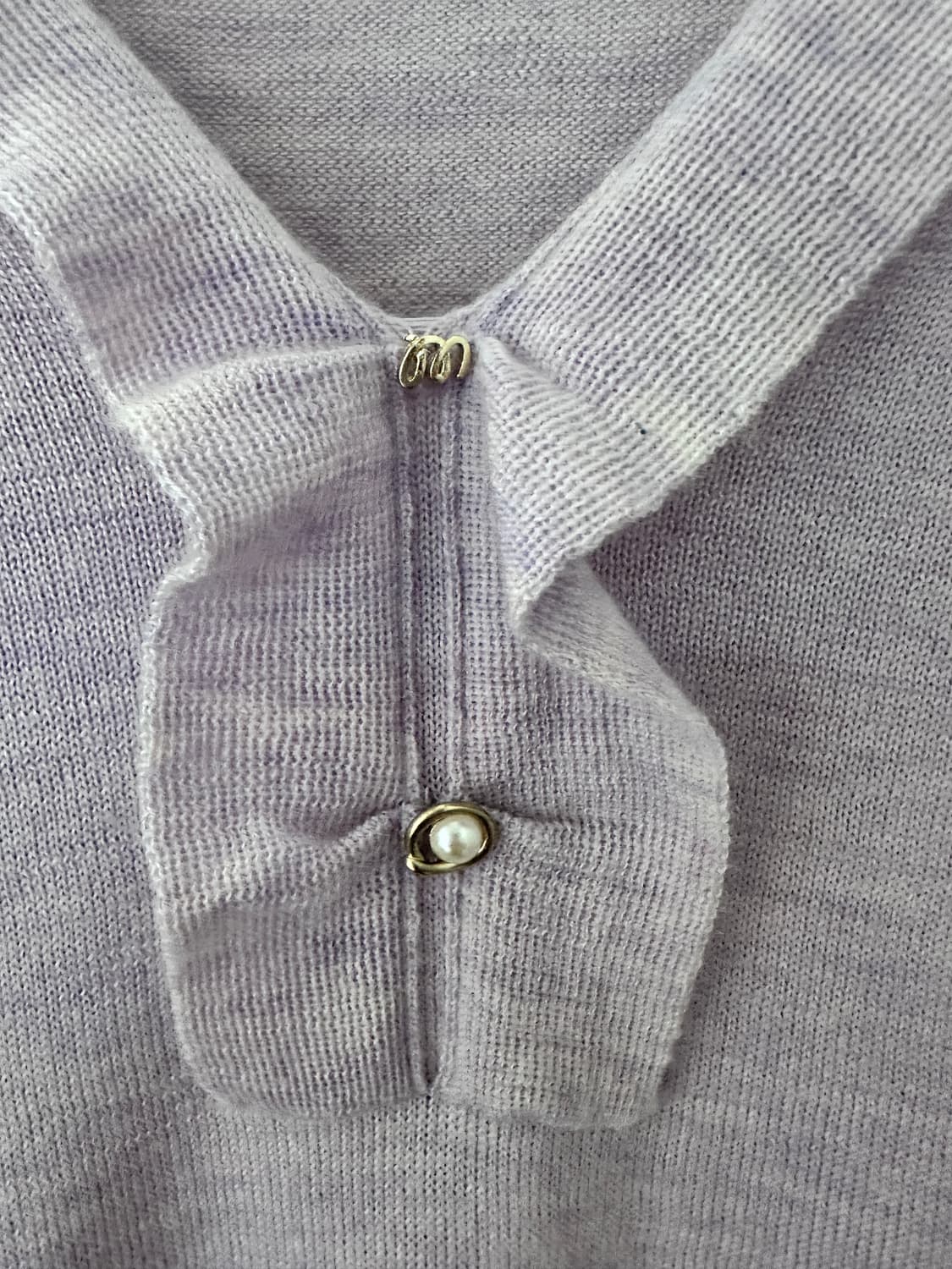 MINE 마인 라벤더 캐시미어 니트 풀오버(사이즈 Free) 상품이미지9