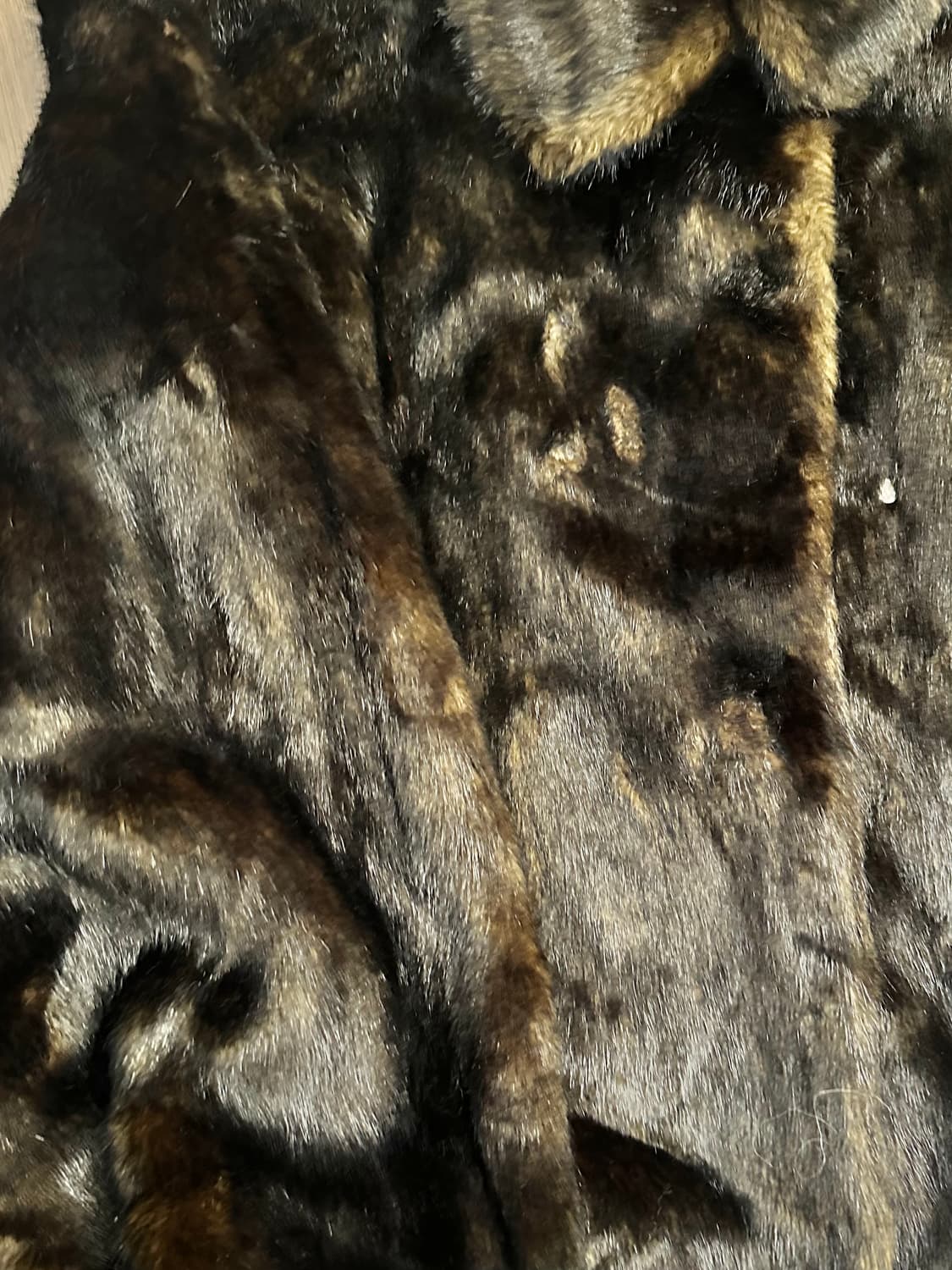 브라운 믹스 퍼 자켓  상품이미지3