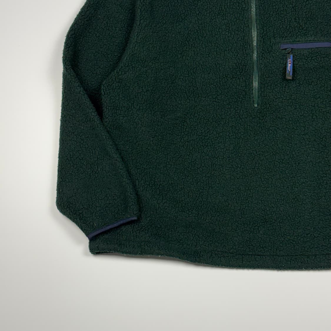 (110) 80s 엘엘빈 플리스 풀오버 다크그린 상품이미지4