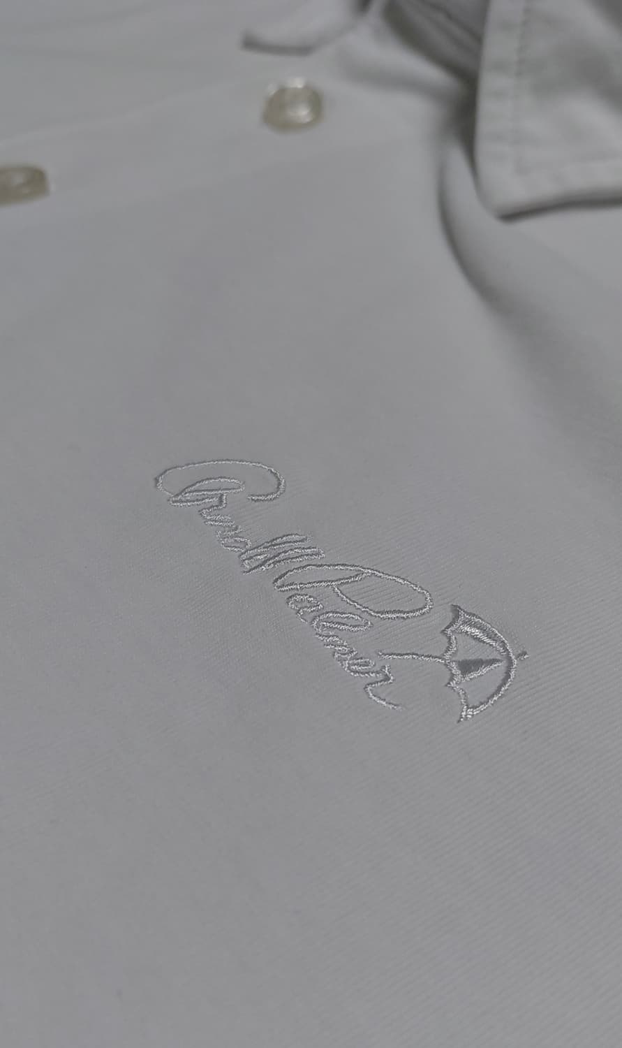 [LL] 아놀드 파마 남성 자수 로고 반팔 폴로 셔츠 (화이트) 상품이미지5