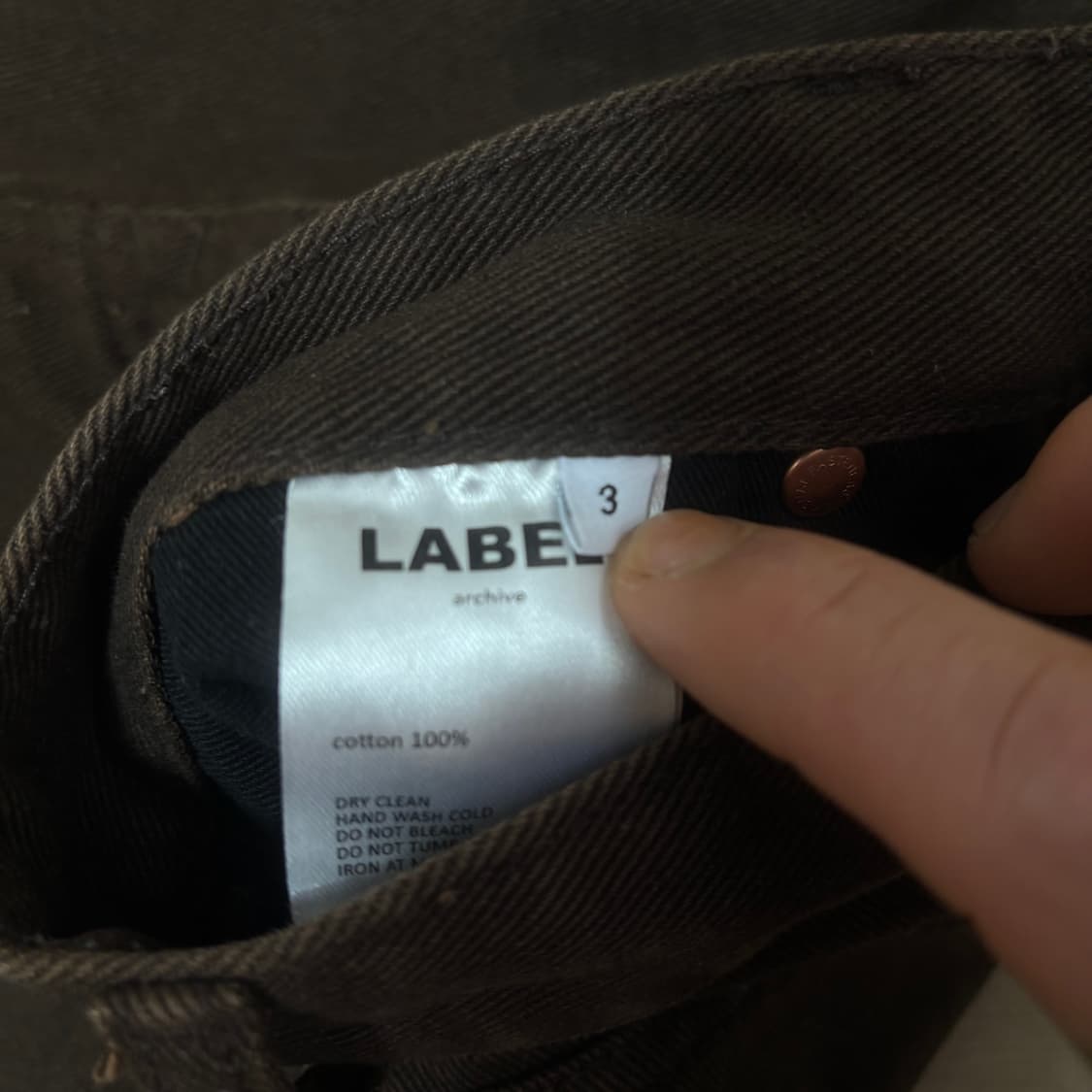 라벨 아카이브 다크 브라운 팬츠 3사이즈  상품이미지4