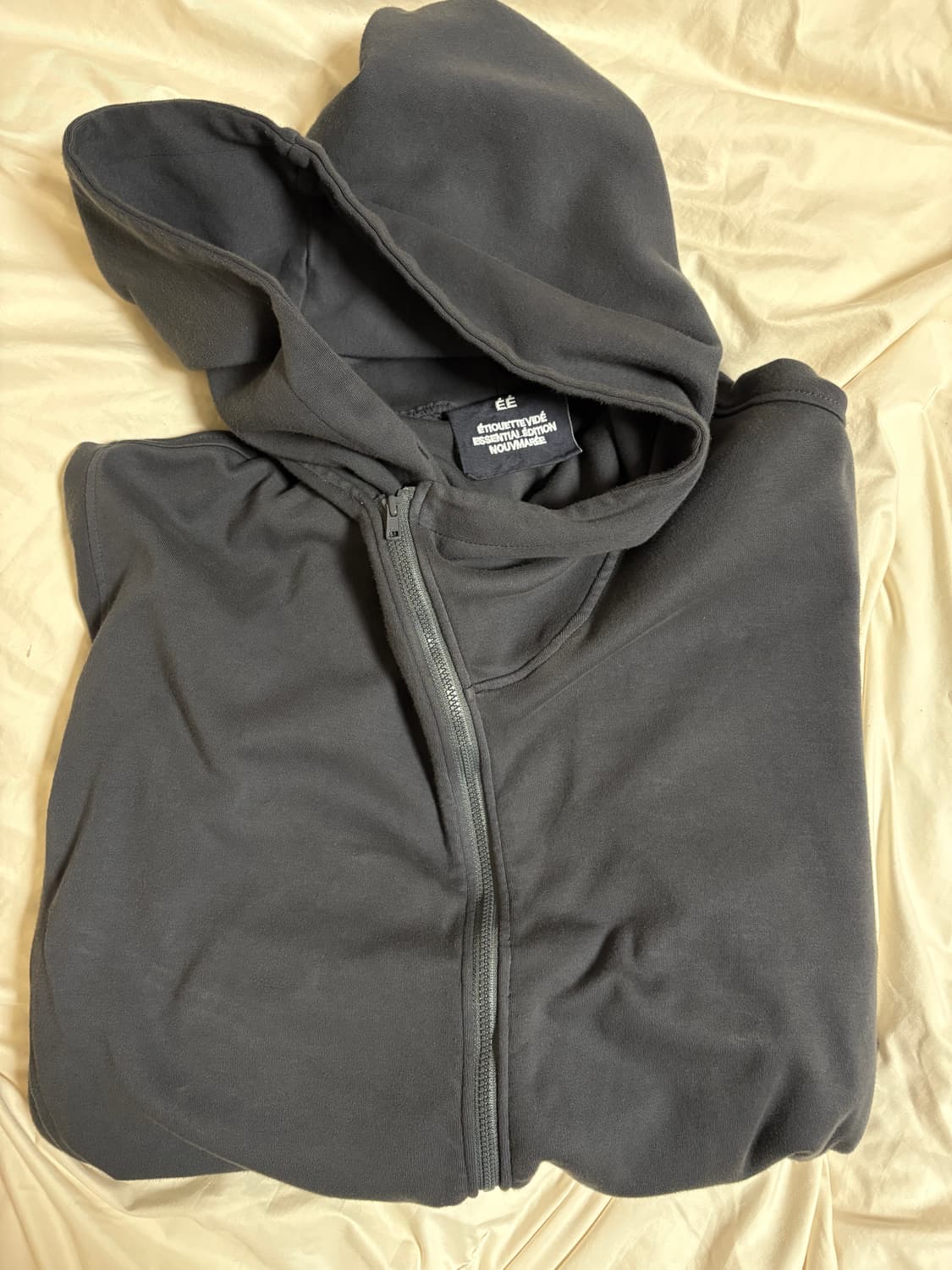 EE 커브드 후드집업 차콜 L 상품이미지1