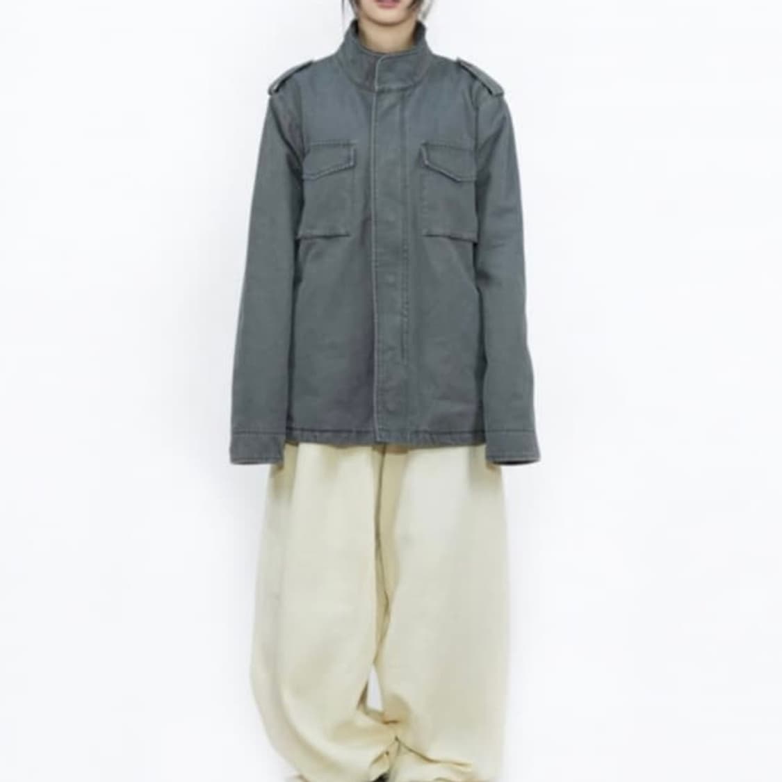 어스지구 피그먼트 필드자켓 차콜 상품이미지2