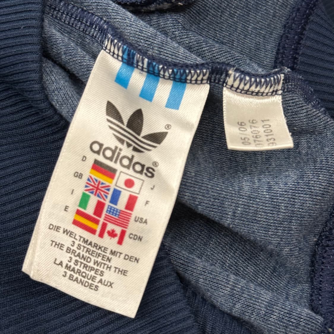 아디다스 네이비 레드 후플 져지 후드집업 90 상품이미지6