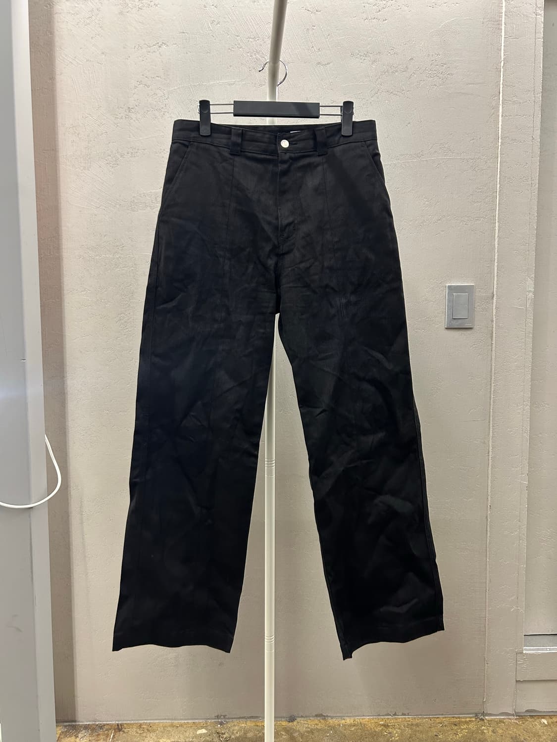 Mod9 블랙 와이드 팬츠 상품이미지2