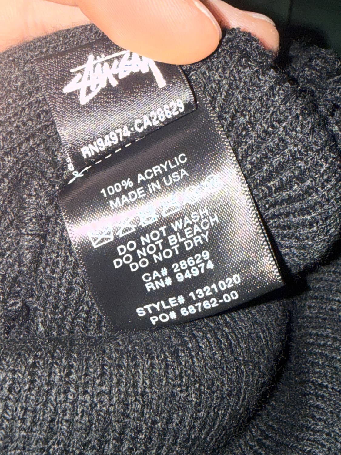 스투시 스탁 커프 비니 블랙 상품이미지3