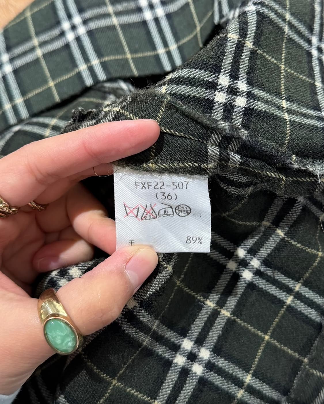 버버리 블루라벨 그린 체크 미니스커트 상품이미지6