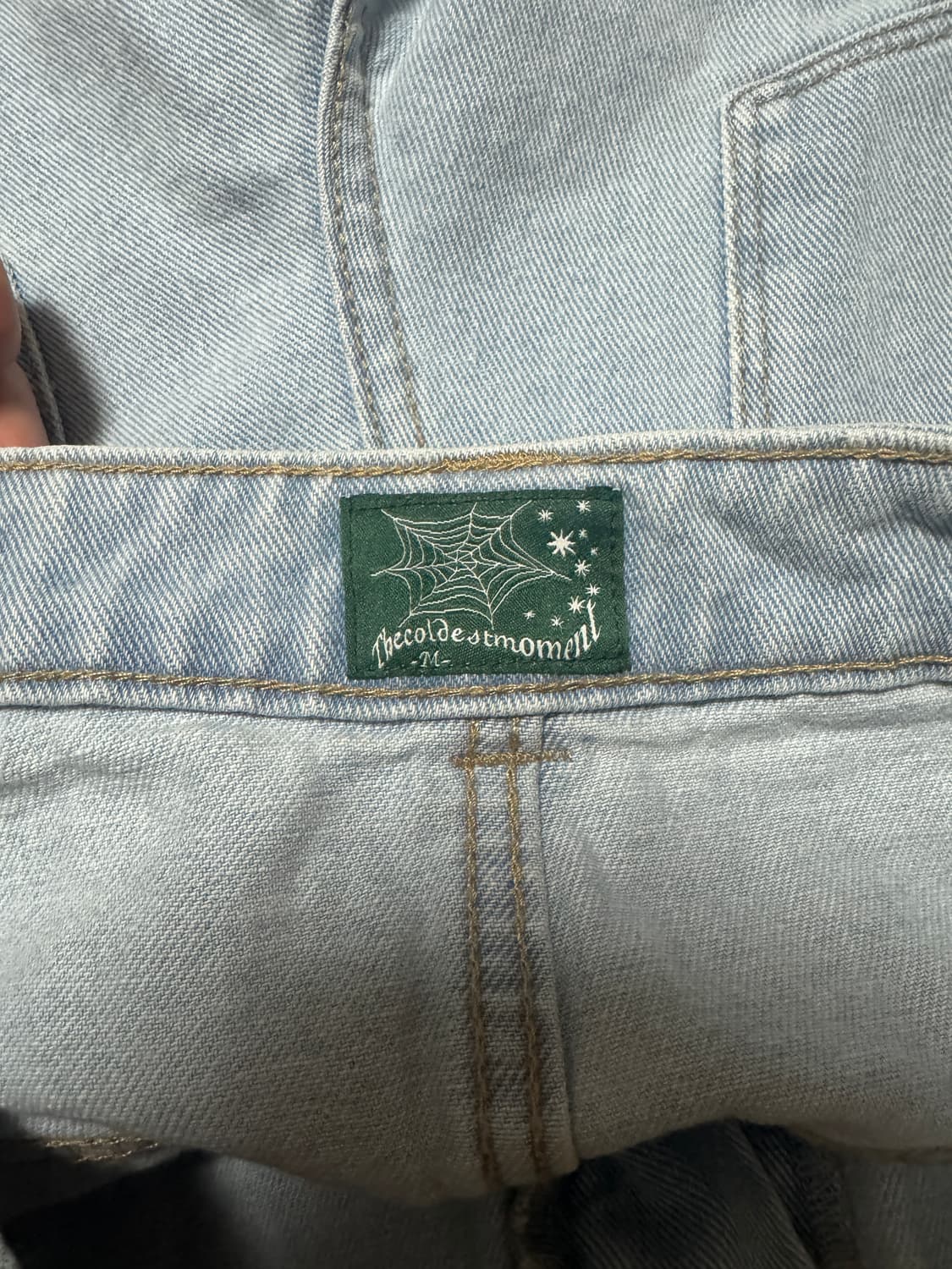 더콜디스트모먼트 ethnic denim pants 연청 와이드 데님 상품이미지4