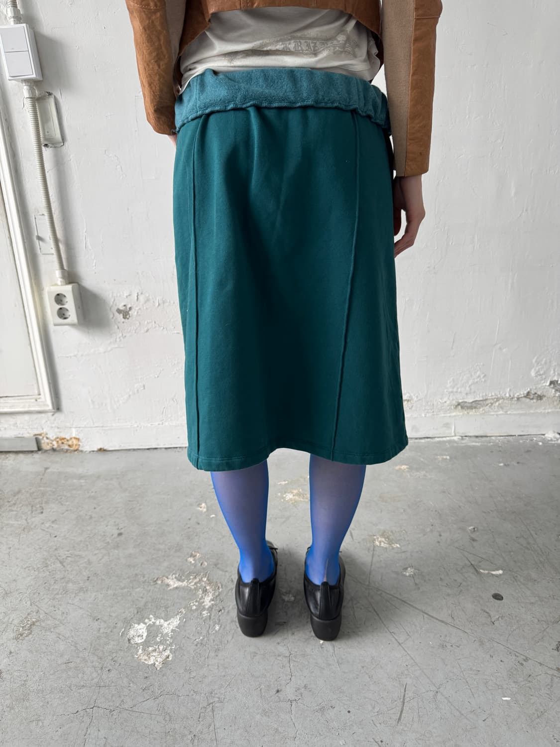 Teal green sweat midi skirt 상품이미지9