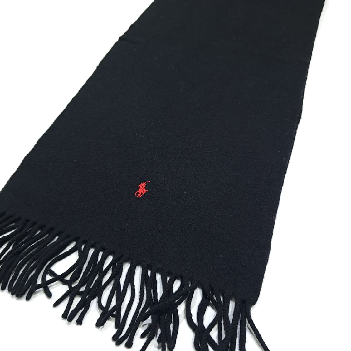 MX479 폴로 90s 스코틀랜드판 램스울 포니 블랙 머플러 목도리 상품이미지3