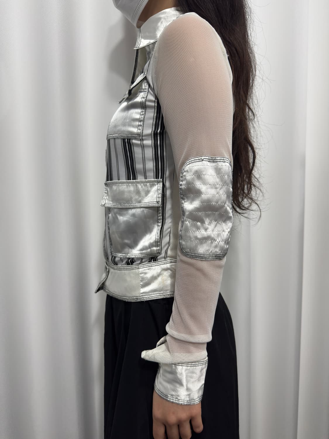b.l goodlooker silver design mesh zipup 상품이미지4