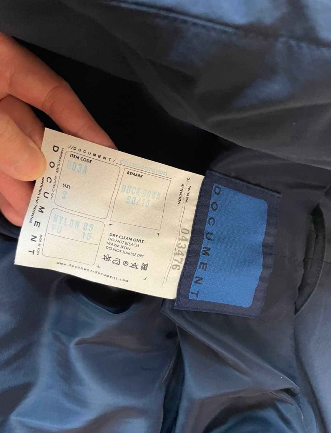 도큐먼트 바시티 자켓 S 상품이미지2