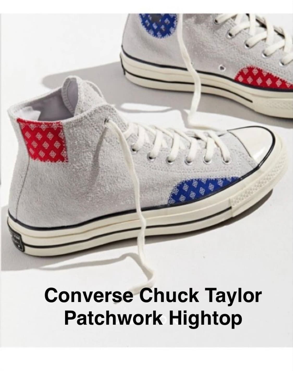 컨버스 척테일러 박스째 새거 스웨이드 패치워크 스니커즈 하이탑 상품이미지1