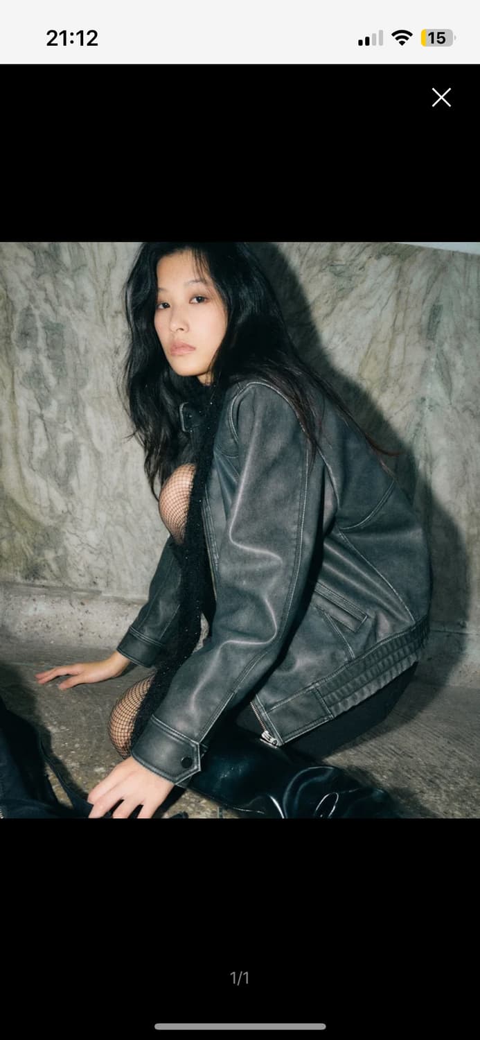 헬레네파리스 워시드 레더 블루종 상품이미지1