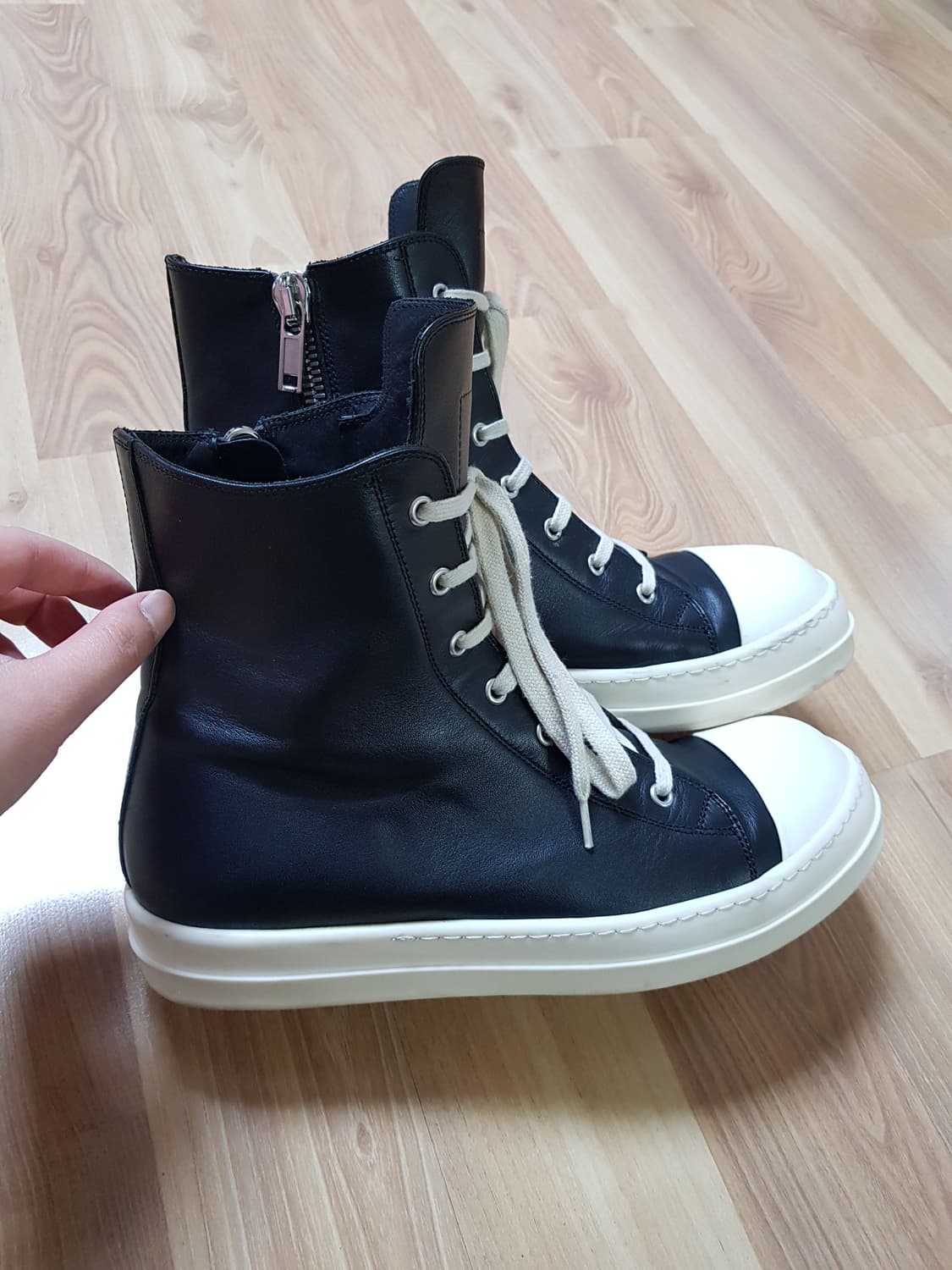 릭오웬스 라몬즈 하이탑 스니커즈 블랙 상품이미지10