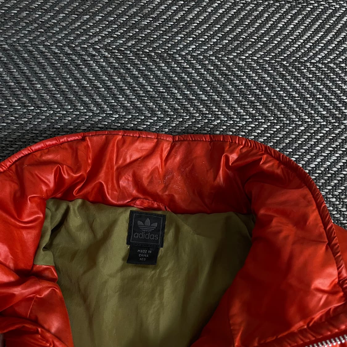 00s 아디다스 트레포일 올드스쿨 유광 패딩 오렌지 y 3381 상품이미지5