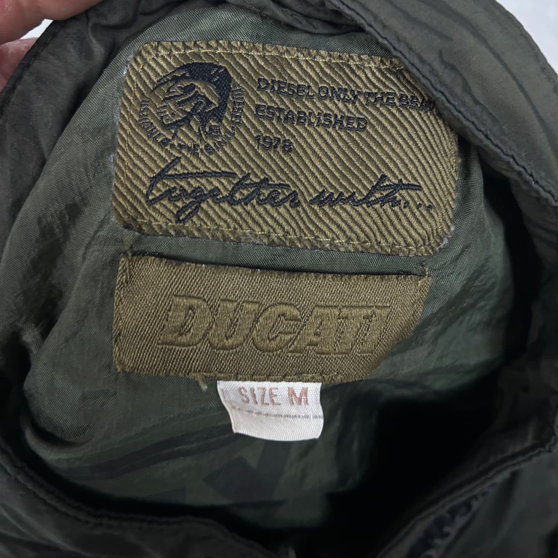 디젤 카키 봄버 자켓 m 상품이미지2