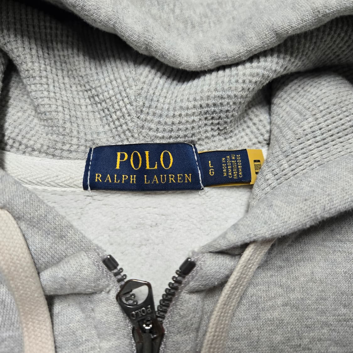 L 폴로랄프로렌 써멀 후드 집업 그레이 상품이미지3
