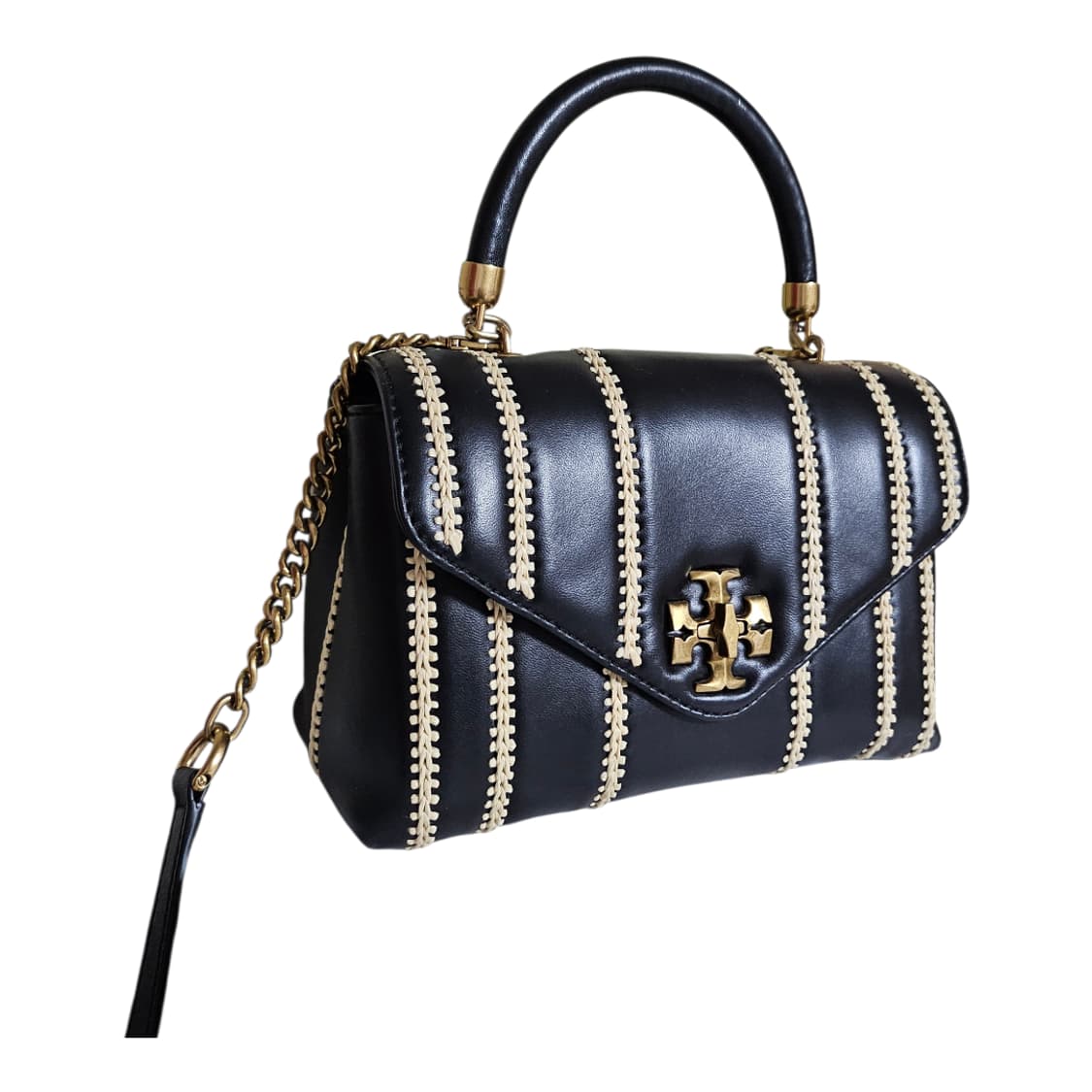 토리버치 가방 카라 퀼팅 사첼백 정품 토트백 | 블랙골드 | 상태좋음 상품이미지3