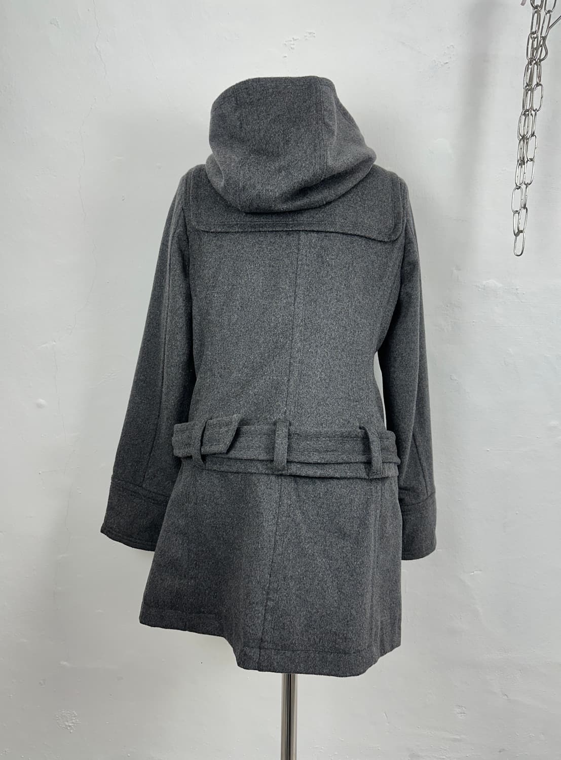 Charcoal strap convertible coat  상품이미지4