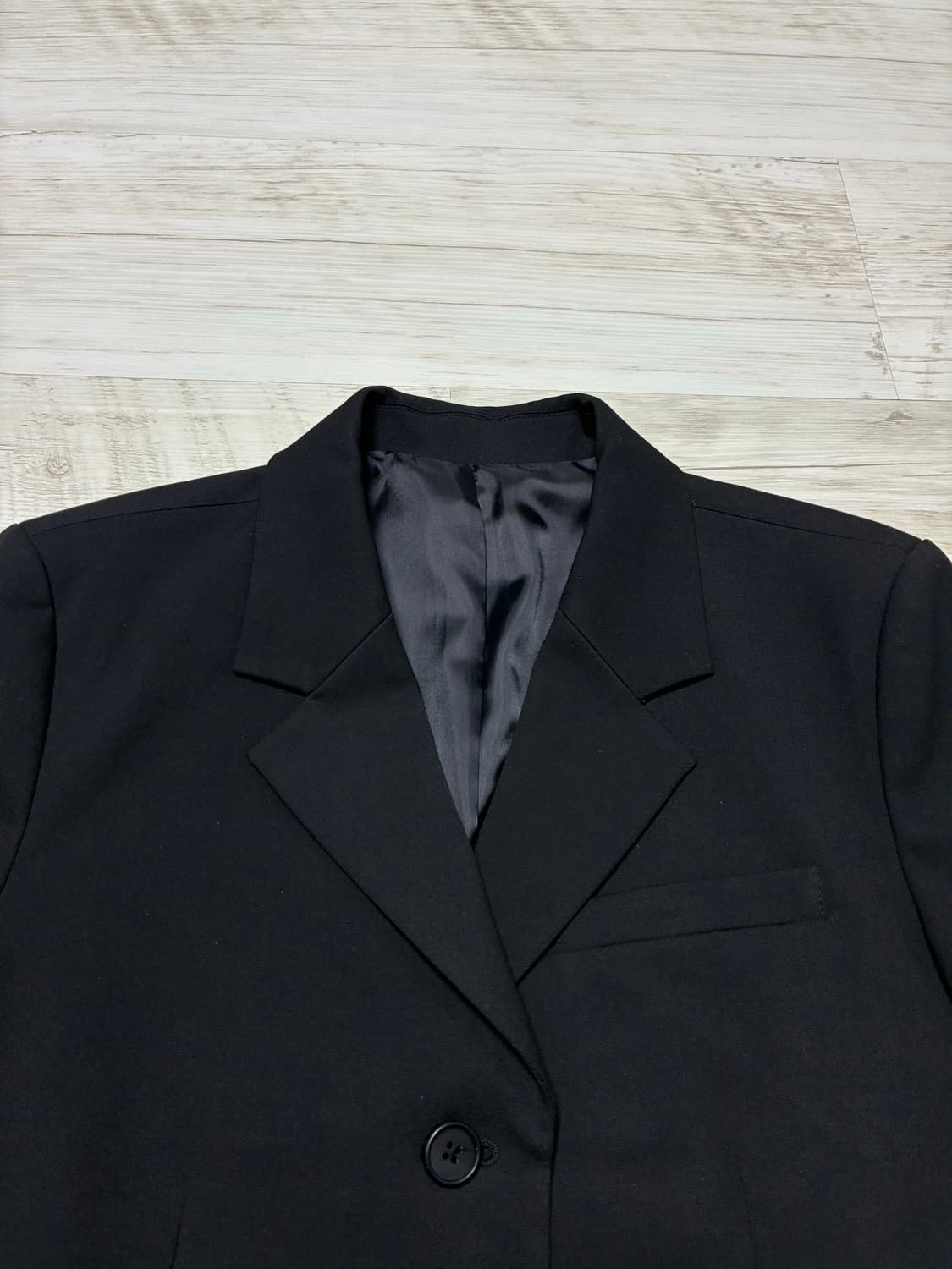 S 무신사스탠다드 우먼 크롭 블레이저 자켓 블랙 상품이미지4