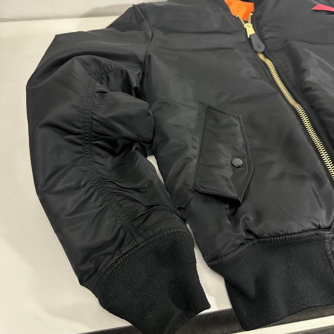 M 95 알파인더스트리 블랙 누빔 MA1 항공점퍼 상품이미지3