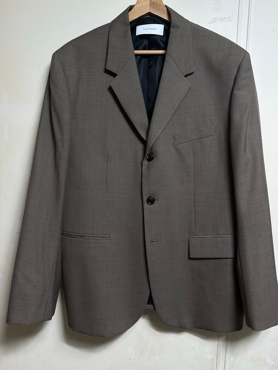토니웩 체크 3버튼 싱글 블레이저 상품이미지1