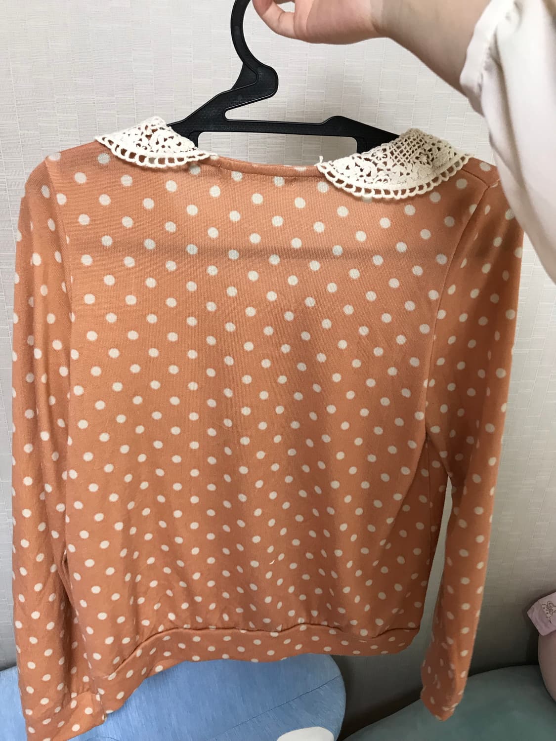 도트 레이스 카라 가디건 빈티지 러블리  상품이미지2