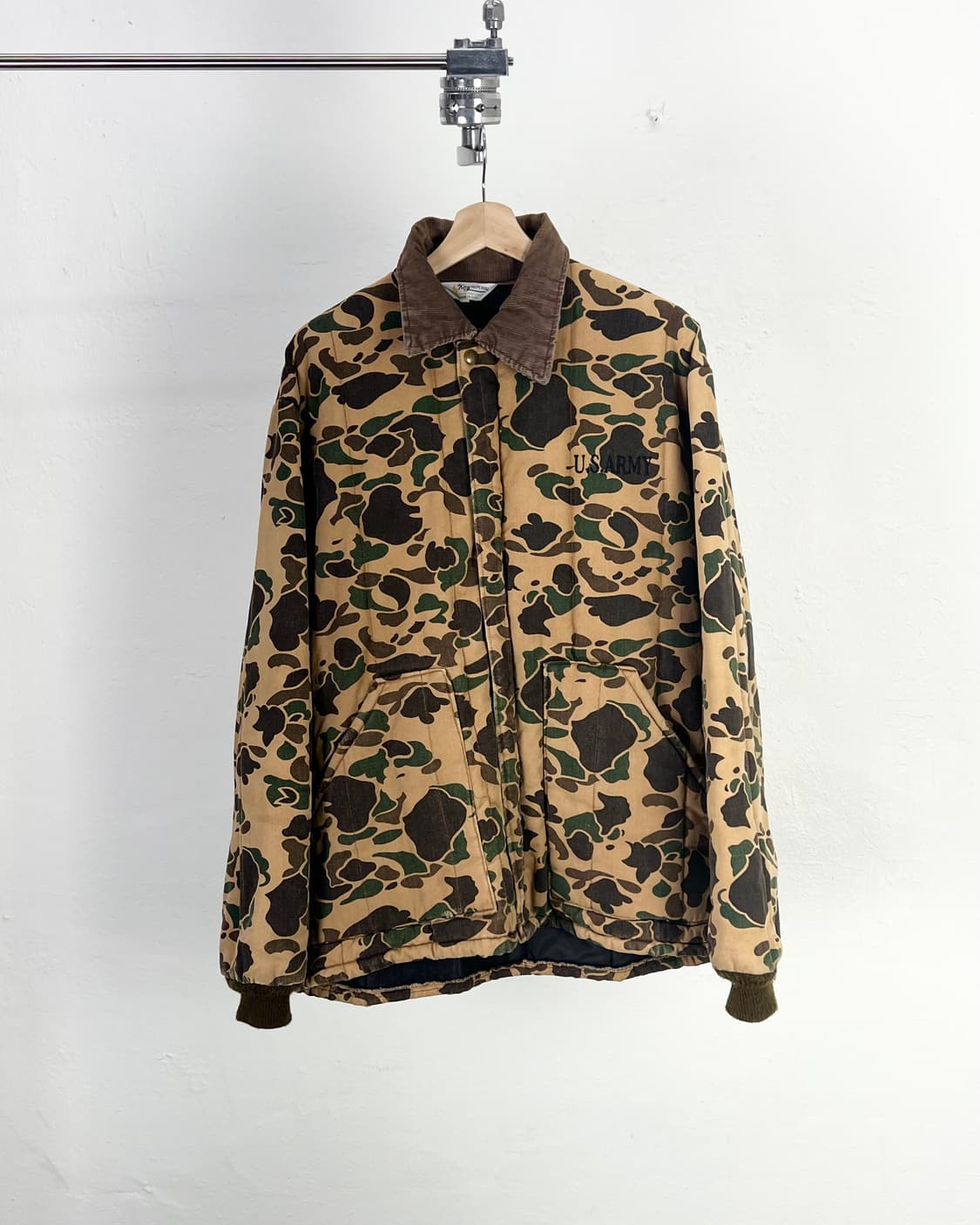 키 임페리얼 카모 us army 코듀로이 카라 다운 자켓 상품이미지1