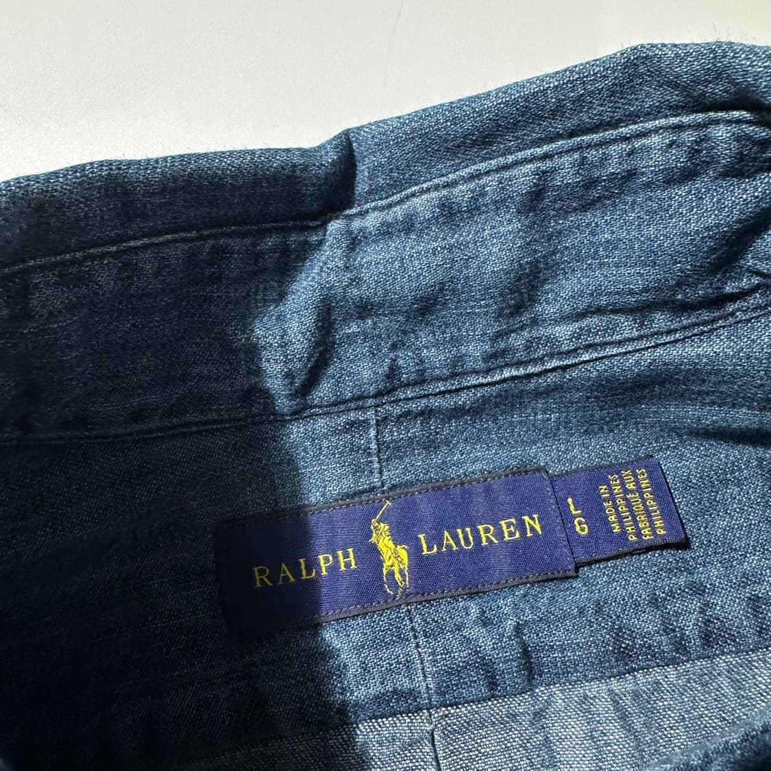 (새싱품) 폴로 랄프로렌 샴브레이 데님 셔츠 상품이미지5