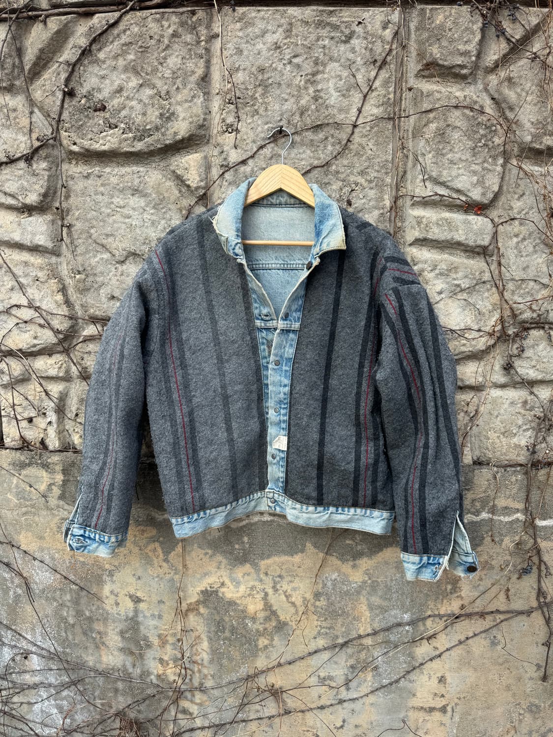 80s 리바이스 빈티지 컨디션 블랭킷 안감 데님 트러커 자켓 L 상품이미지1