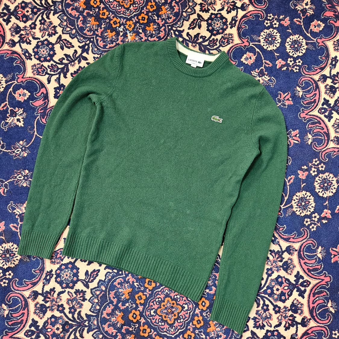 라코스테(Lacoste) 울 100 라운드넥 니트 스웨터 상품이미지1