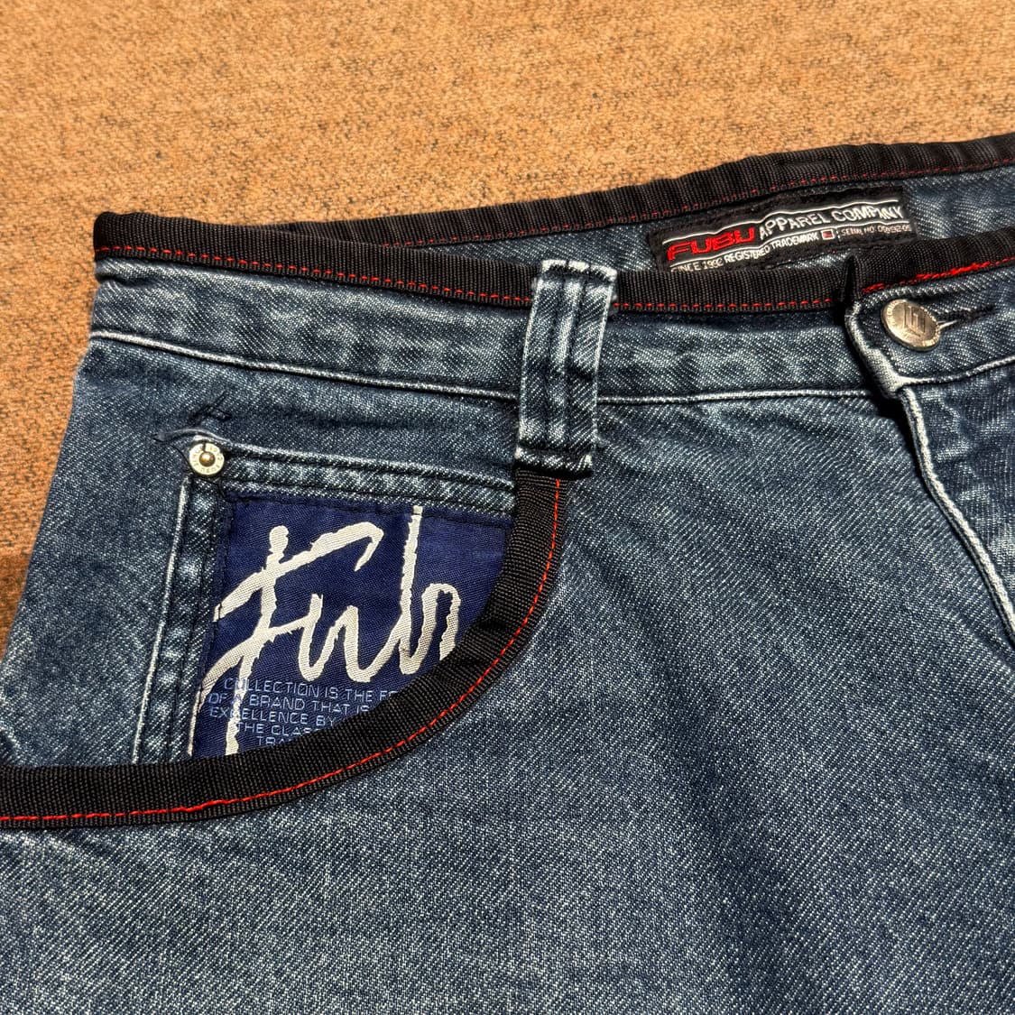 FUBU 후부 00s 버뮤다 데님 쇼츠 반바지 31 y2k 상품이미지3