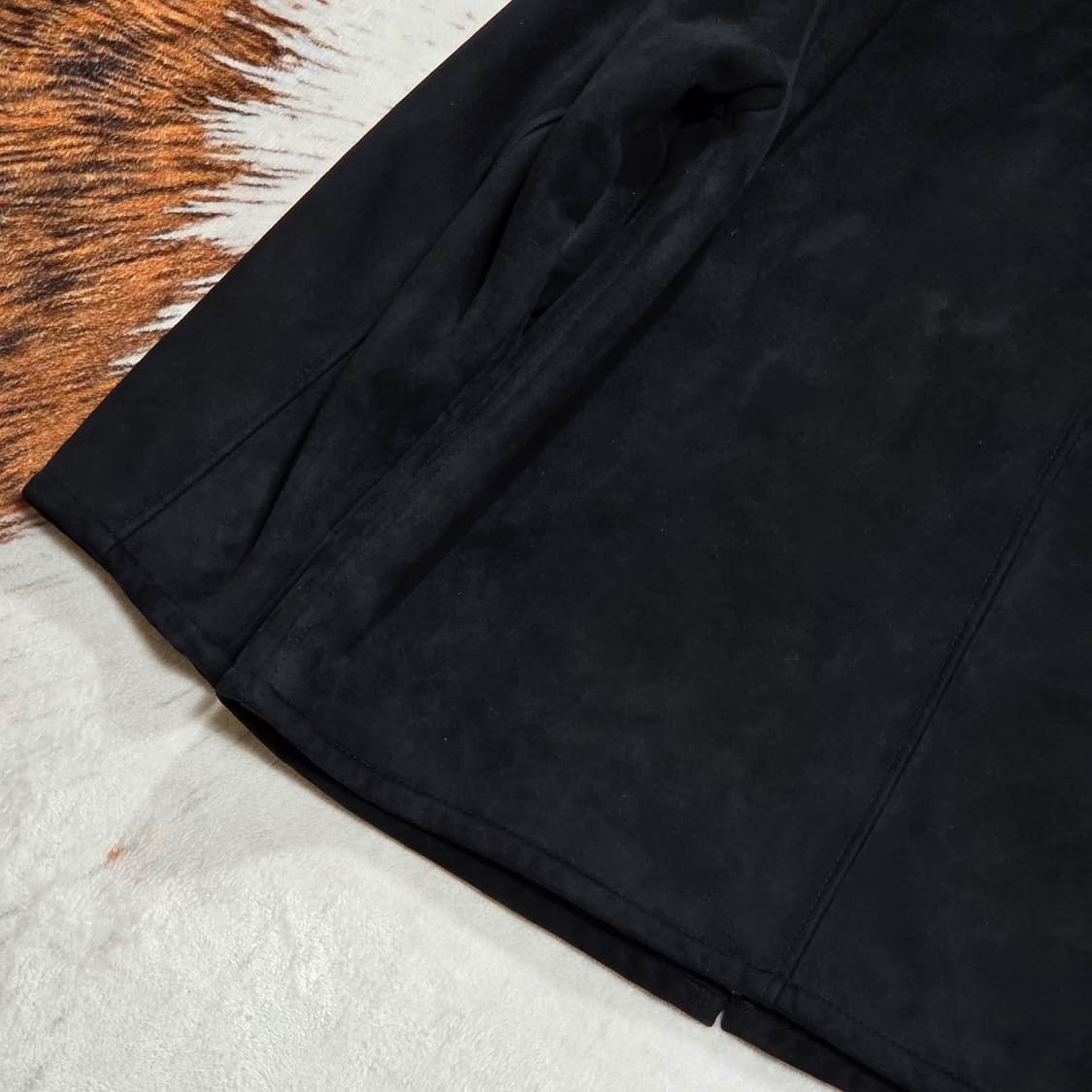 퍼 카라 블랙 무스탕 자켓 상품이미지6