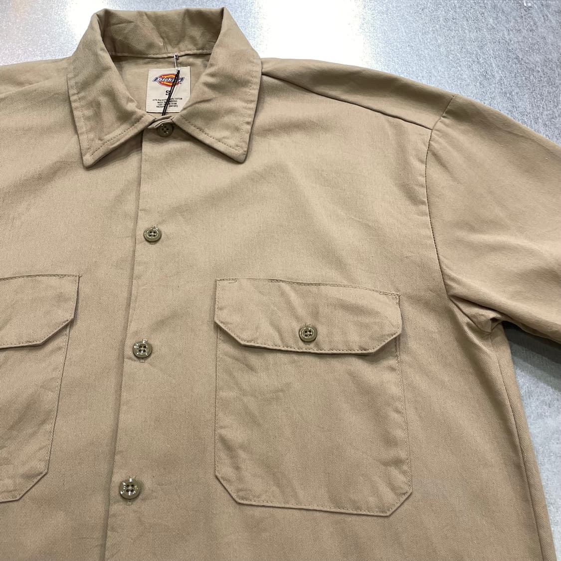 (S) Dickies 디키즈 반팔 워크 셔츠 베이지 상품이미지8