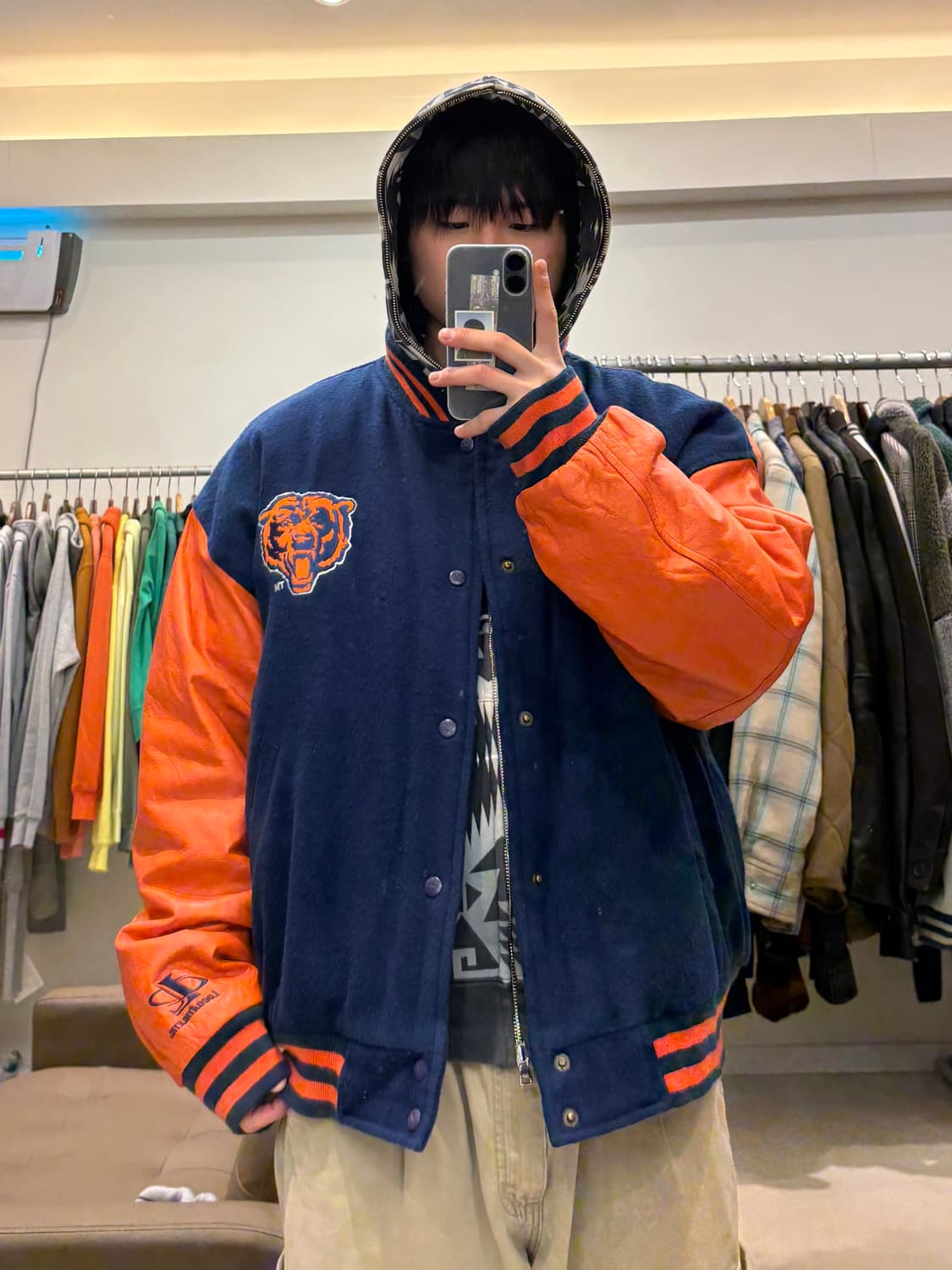 90s 로고어슬레틱 NFL 시카고 베어스 바시티 자켓 상품이미지6