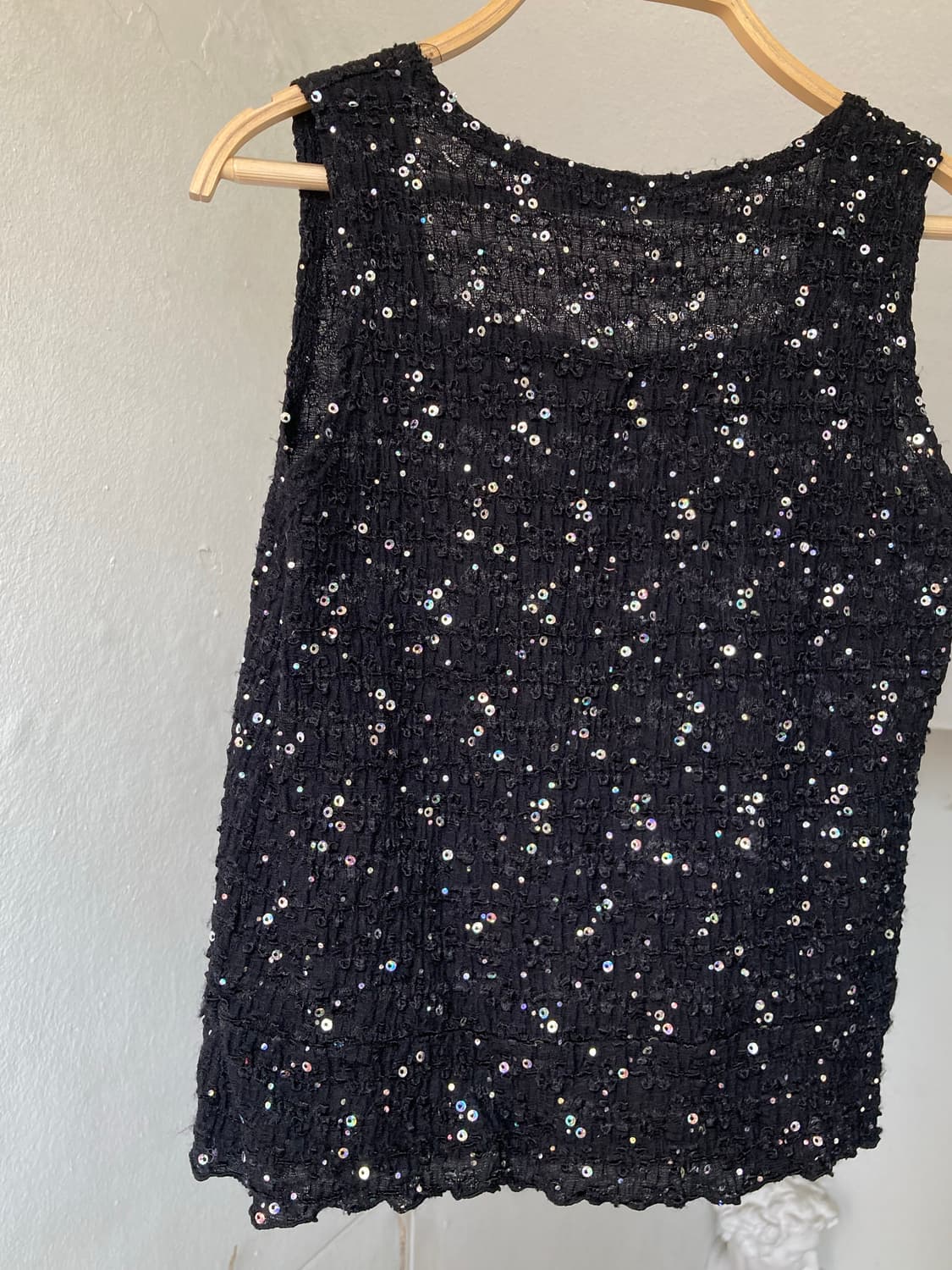 스팽글 스퀘어넥 슬리브리스 상품이미지6