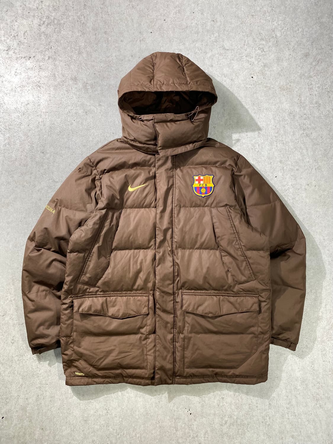 [L] 00s Nike 나이키 바르셀로나 브라운 덕다운 파카 상품이미지1