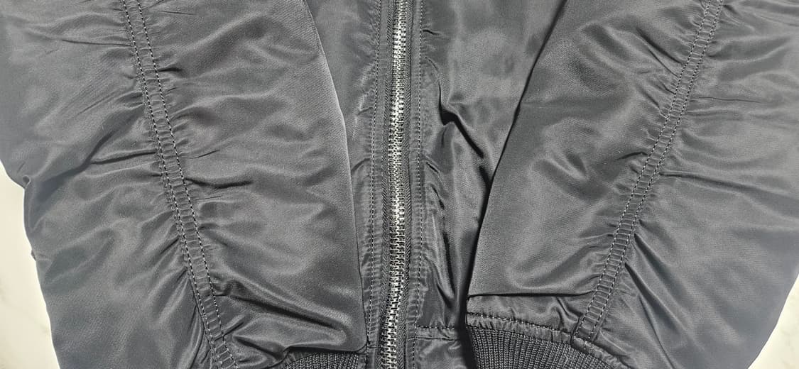 (사이즈 S) 알파인더스트리 MA-1 플라이트 자켓 블랙(건메탈라이닝) 상품이미지5