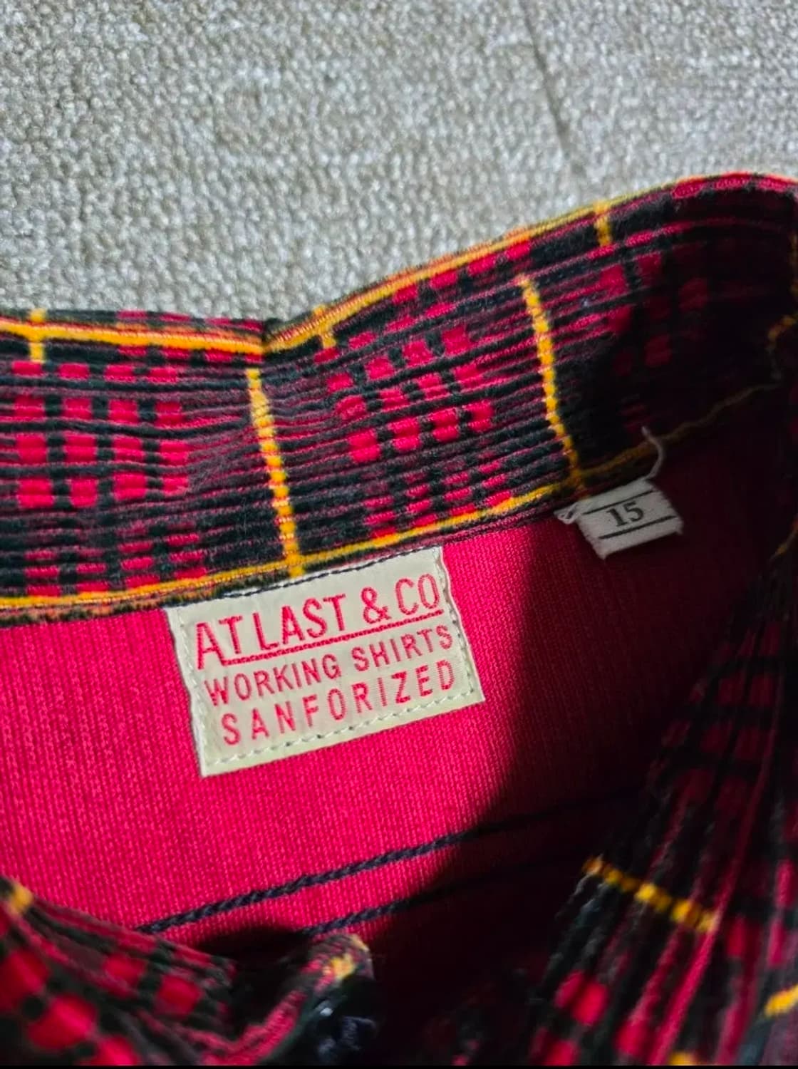 타임원클로딩 엣라코 코듀로이 체크셔츠15 엣라코 엣라스트Timeworn  상품이미지3