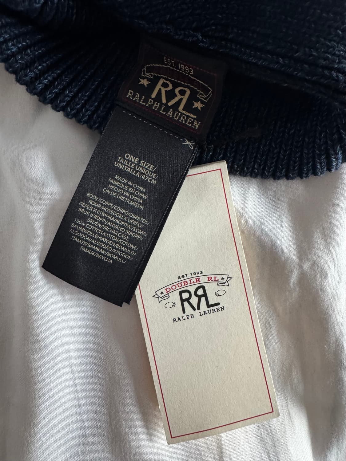 RRL 더블알엘 코튼 워치캡 비니 인디고 신품 상품이미지3