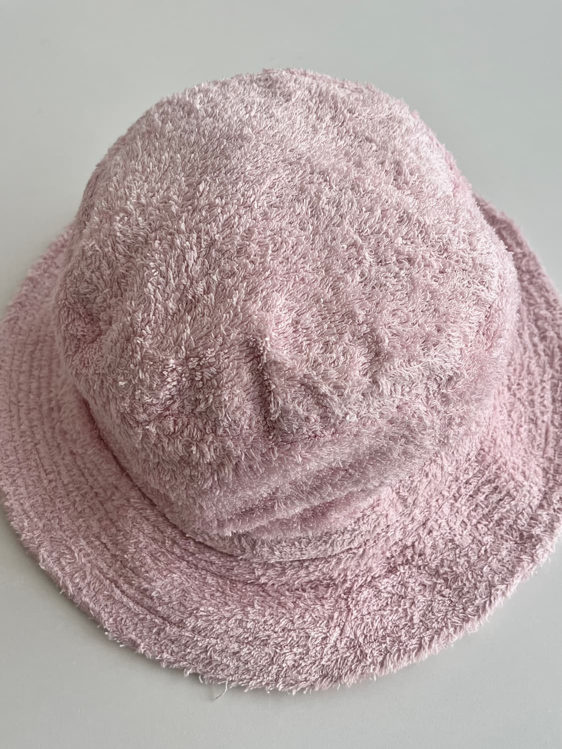 M/L) 가니 GANNI 로고 자수 테리 버킷햇 핑크 상품이미지3