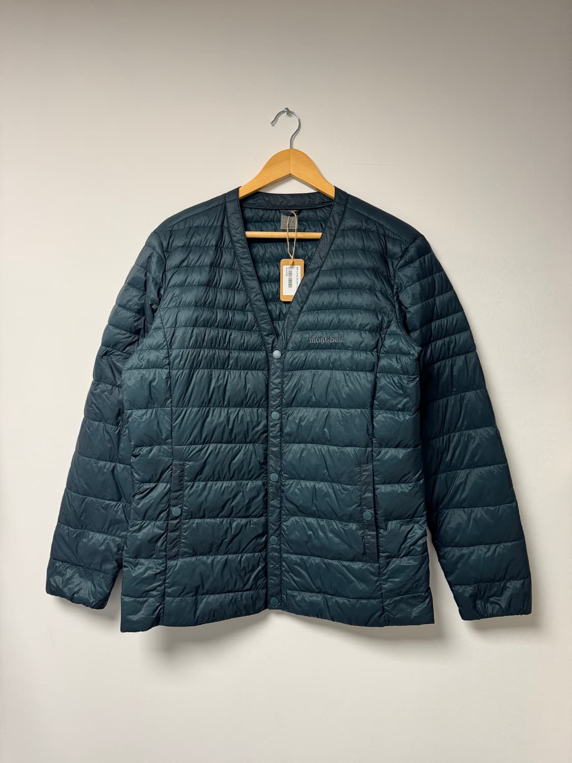 몽벨 구스다운 경량 패딩 가디건 다크그린 M 상품이미지1