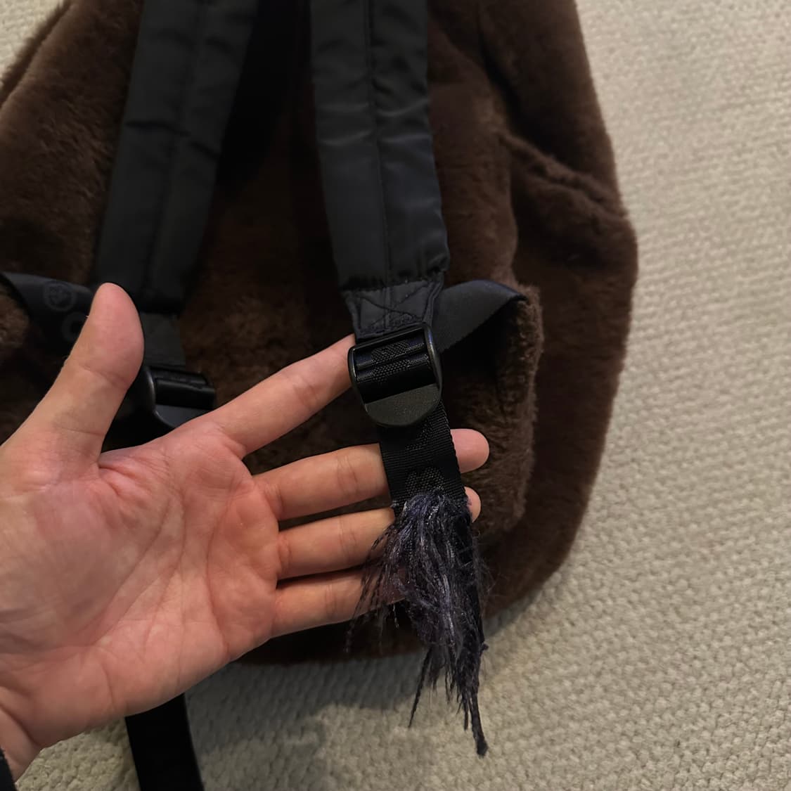 베이프 베이비 마일로 퍼 백팩 브라운 상품이미지7