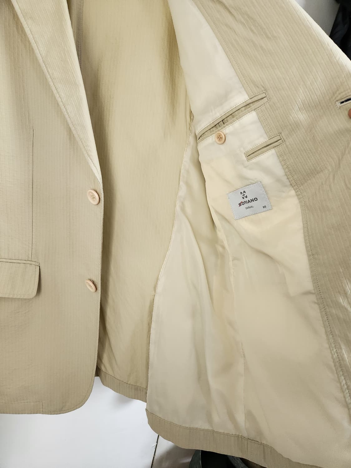 베이지색 케주얼 혼방 자켓 블레이저 95 상품이미지4