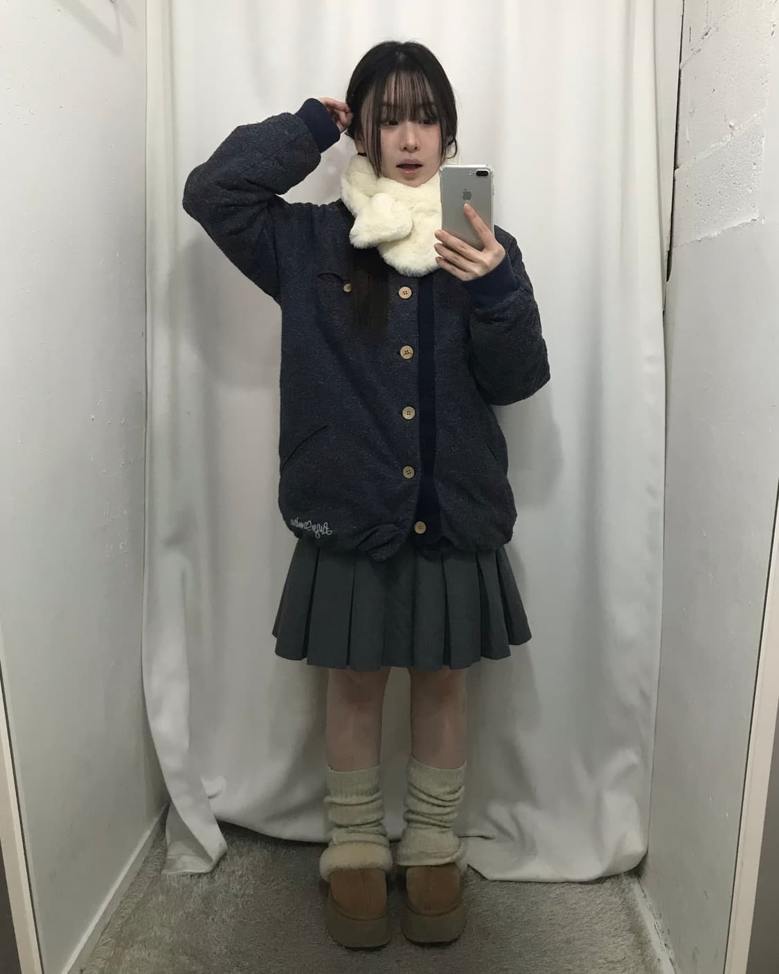 버튼 포인트 패딩 코디 세트 🤍 상품이미지2