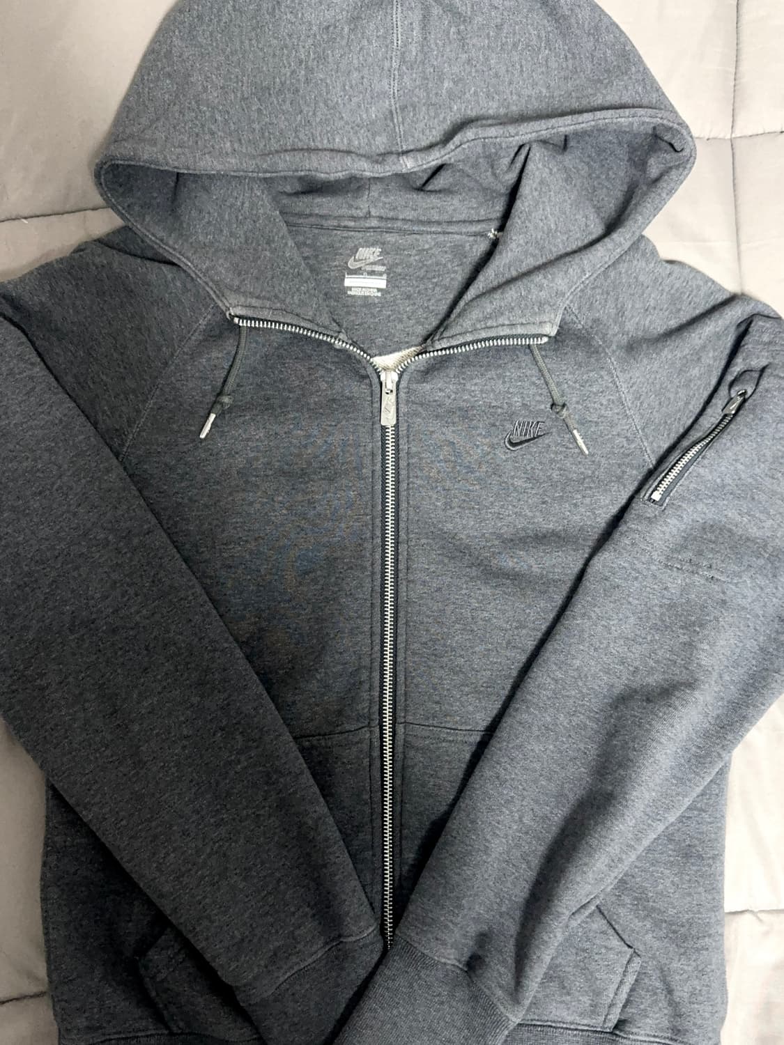 나이키 후드집업/브랜드/옷/교복아우터/다크그레이/차콜 상품이미지3
