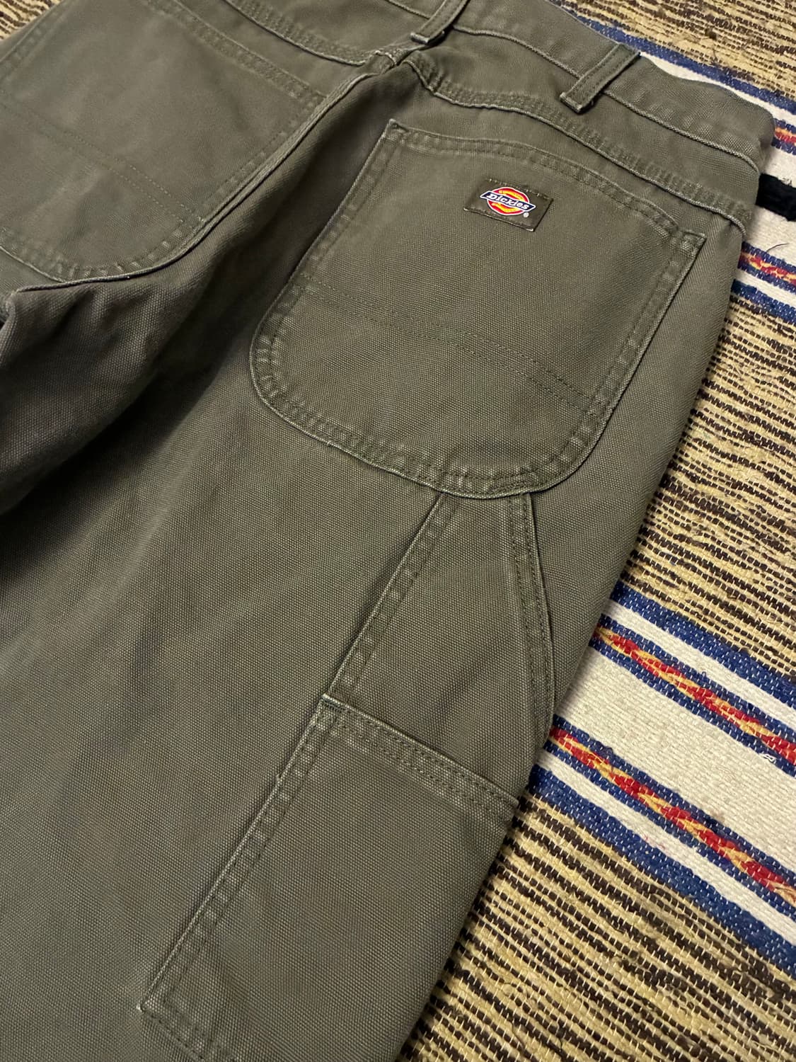 (31~32)디키즈 덕 캔버스 싱글니 카펜터 워크팬츠 카키 상품이미지6