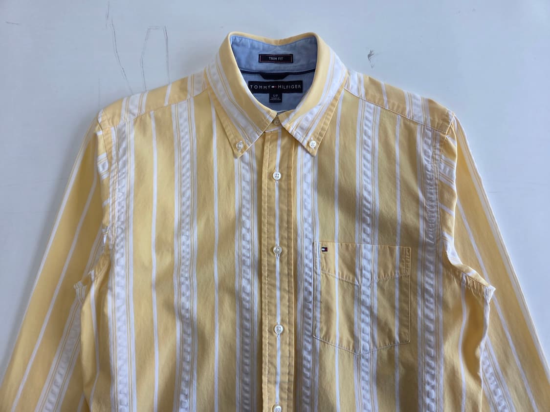 타미힐피거 스트라이프 셔츠 옐로우 S/P 상품이미지3