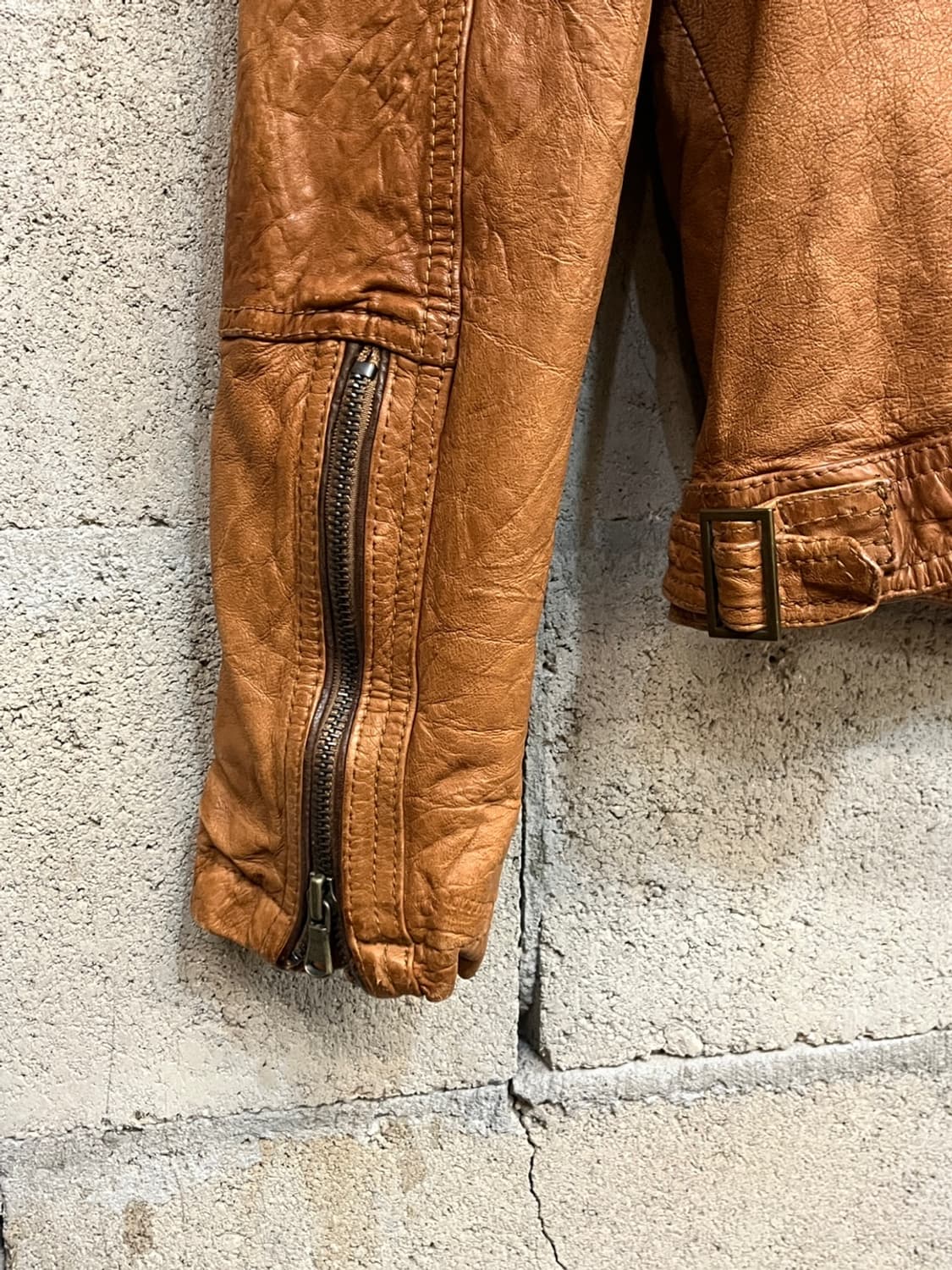 빈티지 멀티 포켓 레더 자켓 상품이미지5